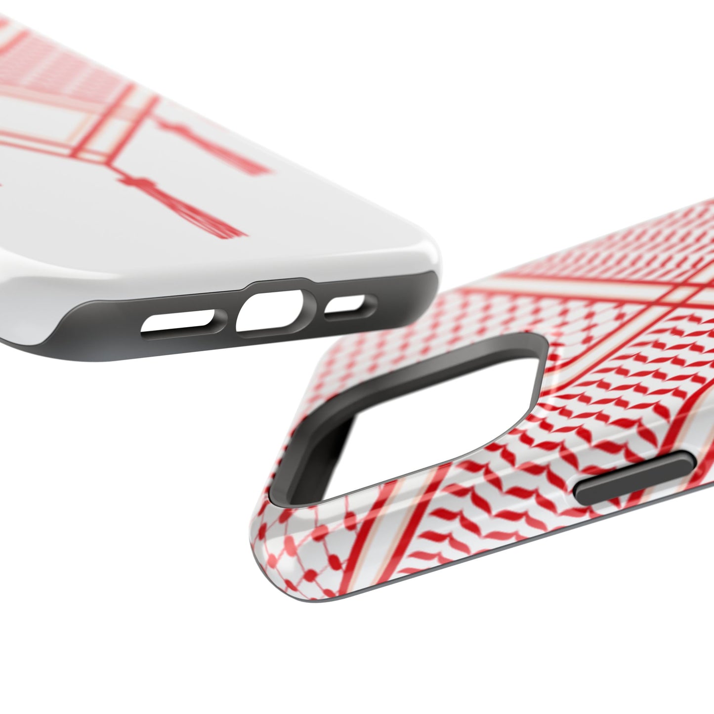 Red and White Shmagh Design Iphone Magnetic Tough Case