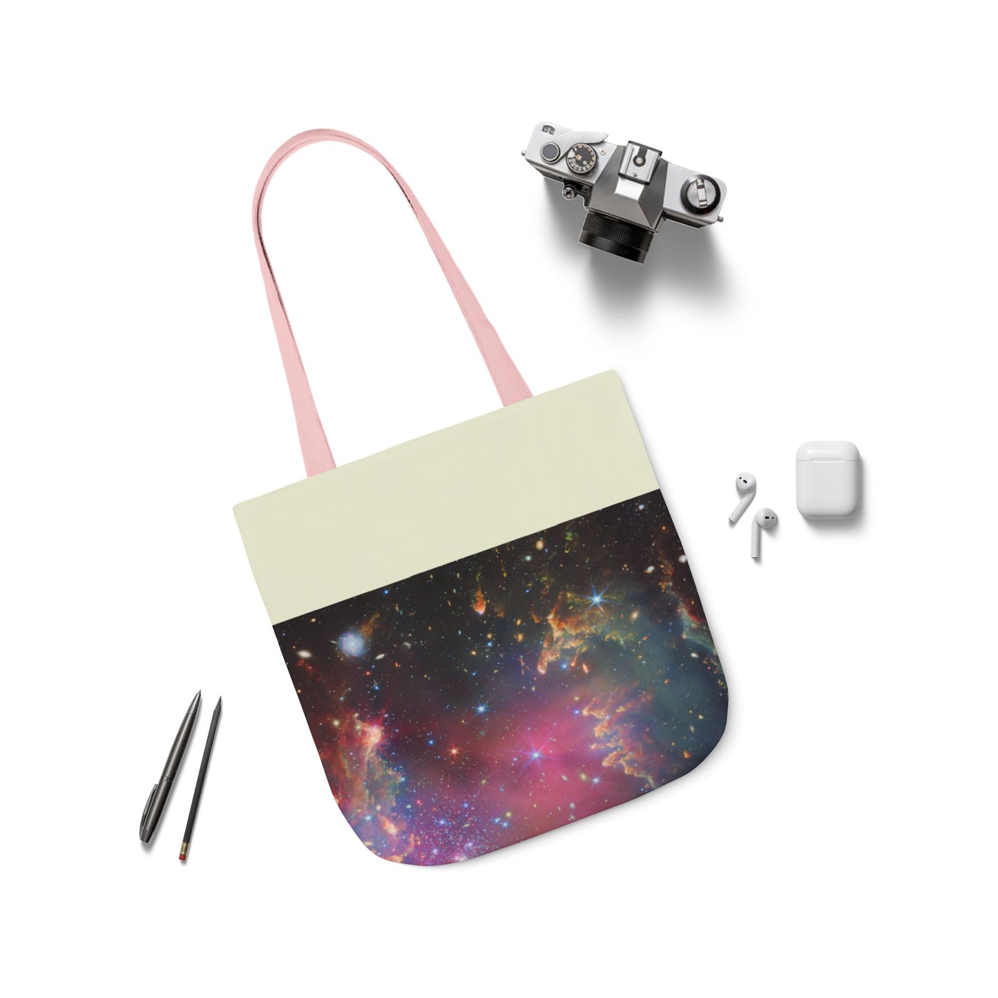 Star Cluster Canvas Tote Bag, 4-Color Straps