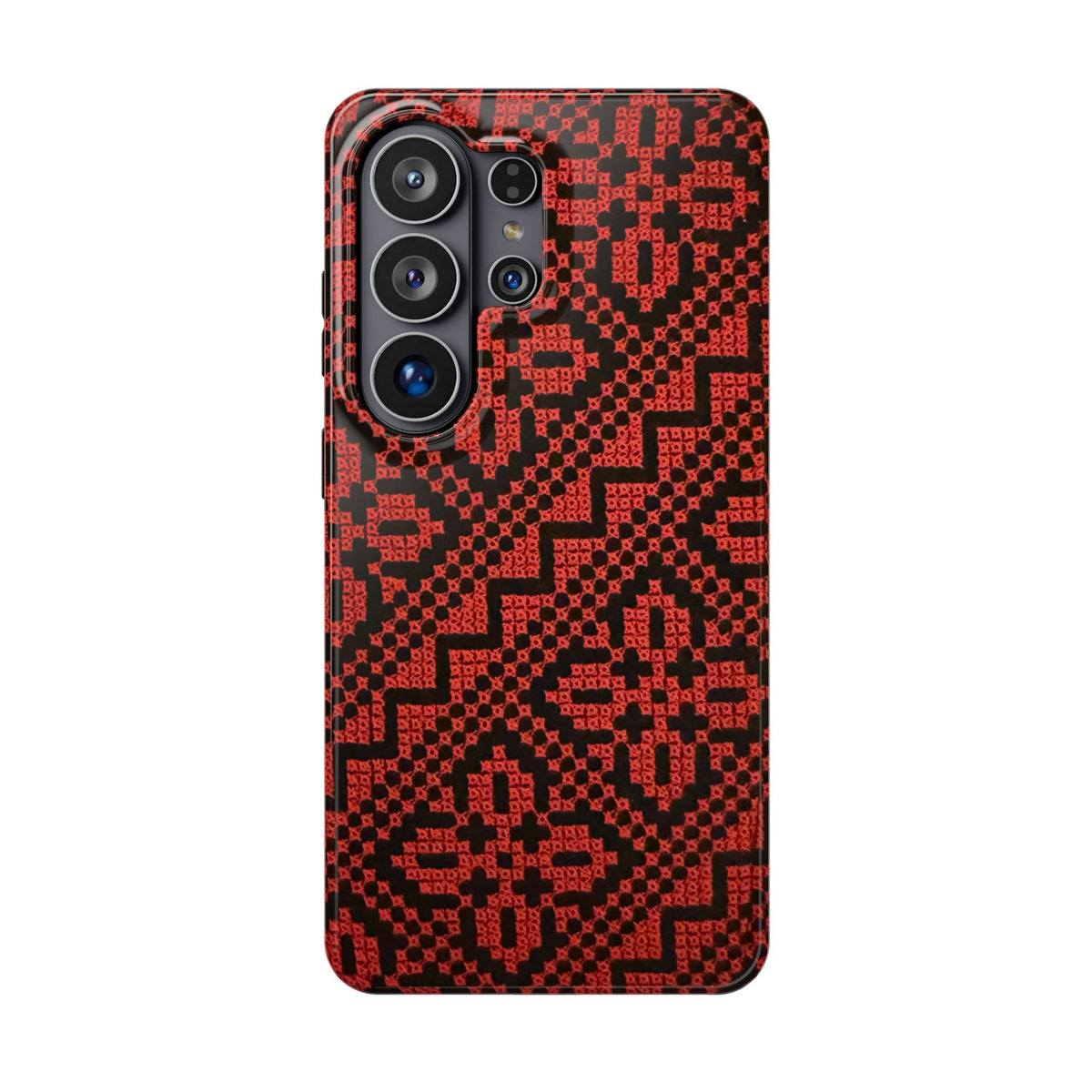 Red and Black Tatreez Design - Iphone Magnetic Tough Case