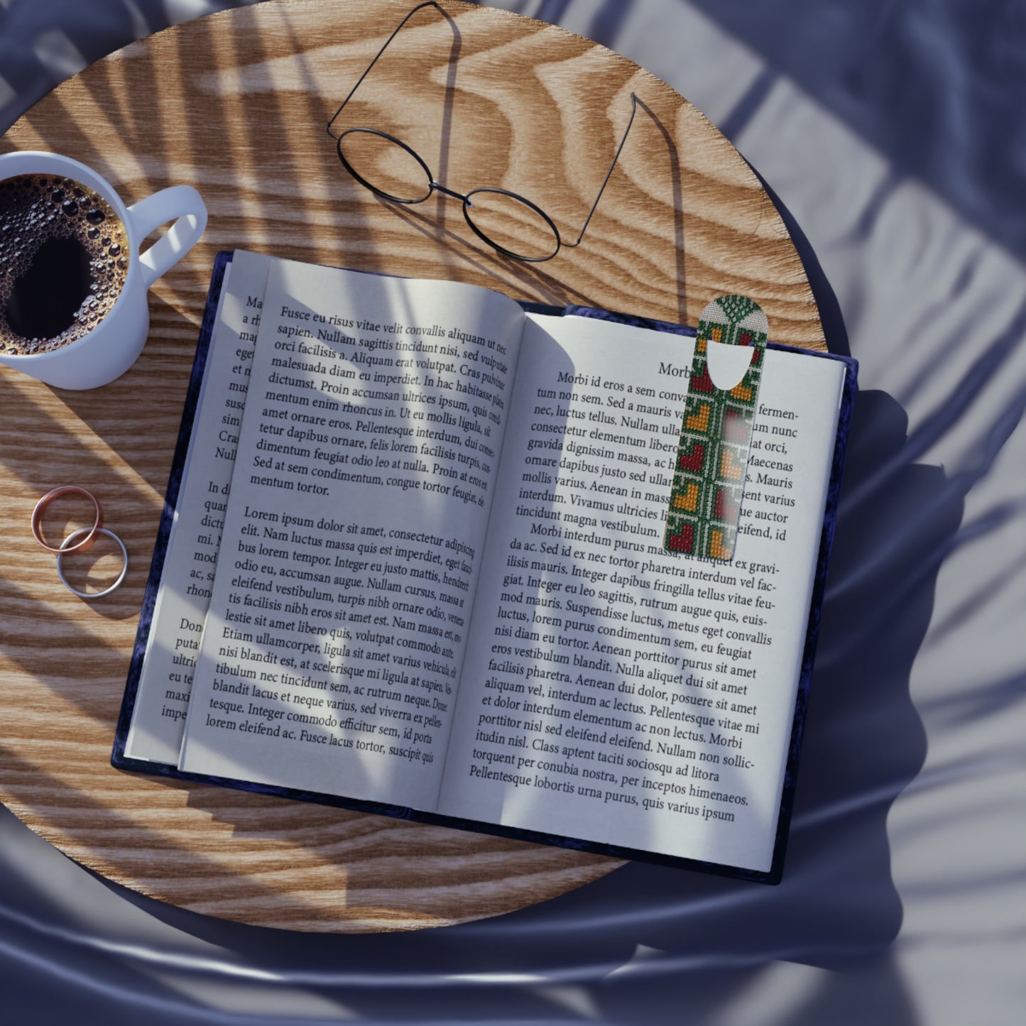 Tatriz Green, Yellow, and Red  Bookmark - Stylish Metal Page Holder