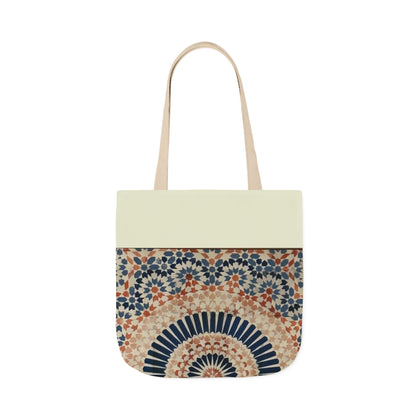 Moroccan Design Tote Bag, 3-Color Straps