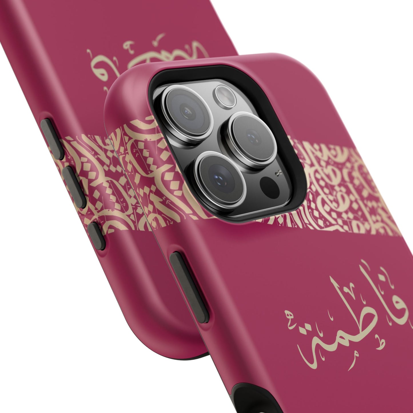 Personalized Arabic Calligraphy - Iphone Magnetic Impact-Resistant Phone Case - Pink and Gold Design