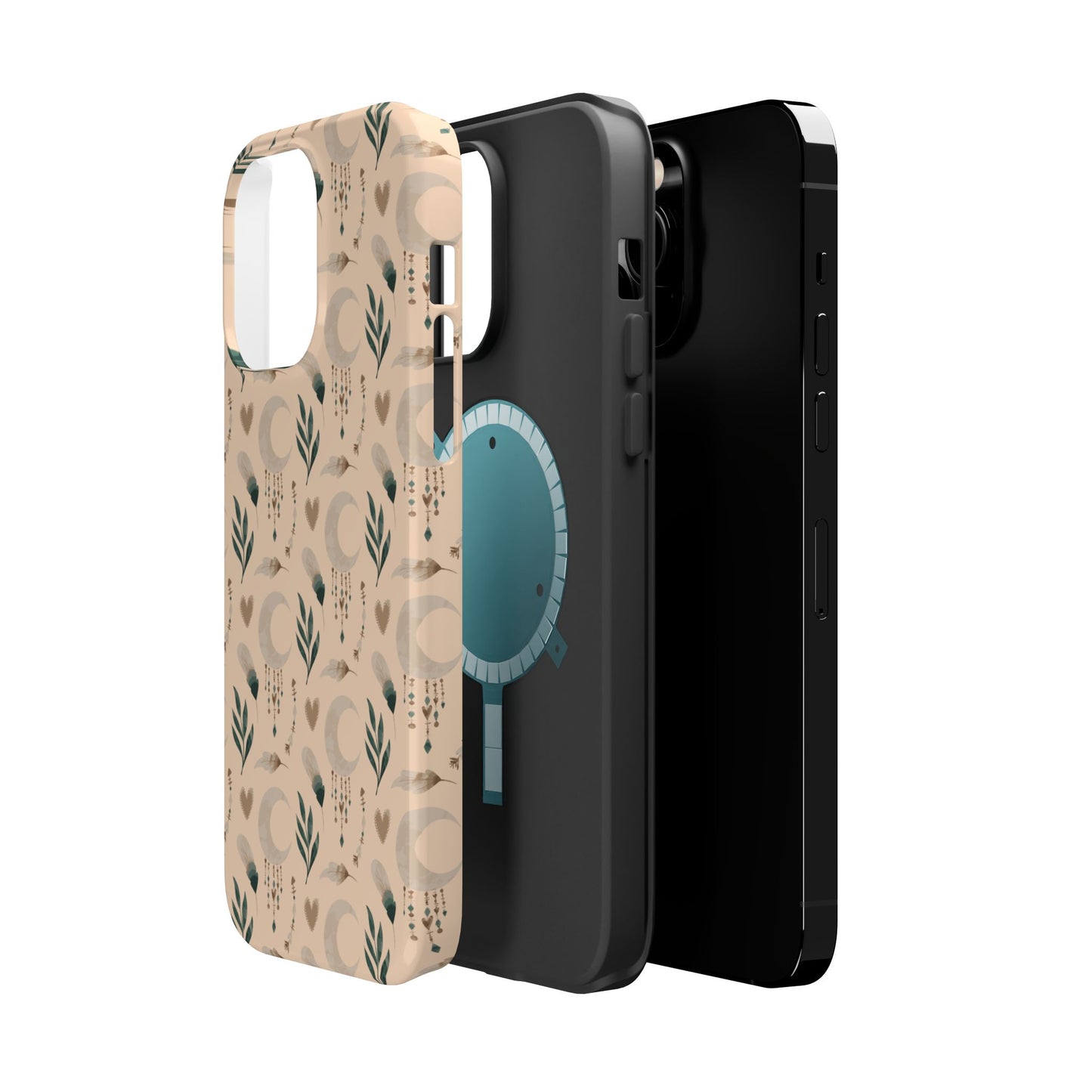 Crescent 🌙  and Hearts Design Iphone Magnetic Tough Cases