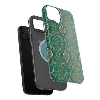 Emerald Green  Geometric Design Iphone Magnetic Tough Case
