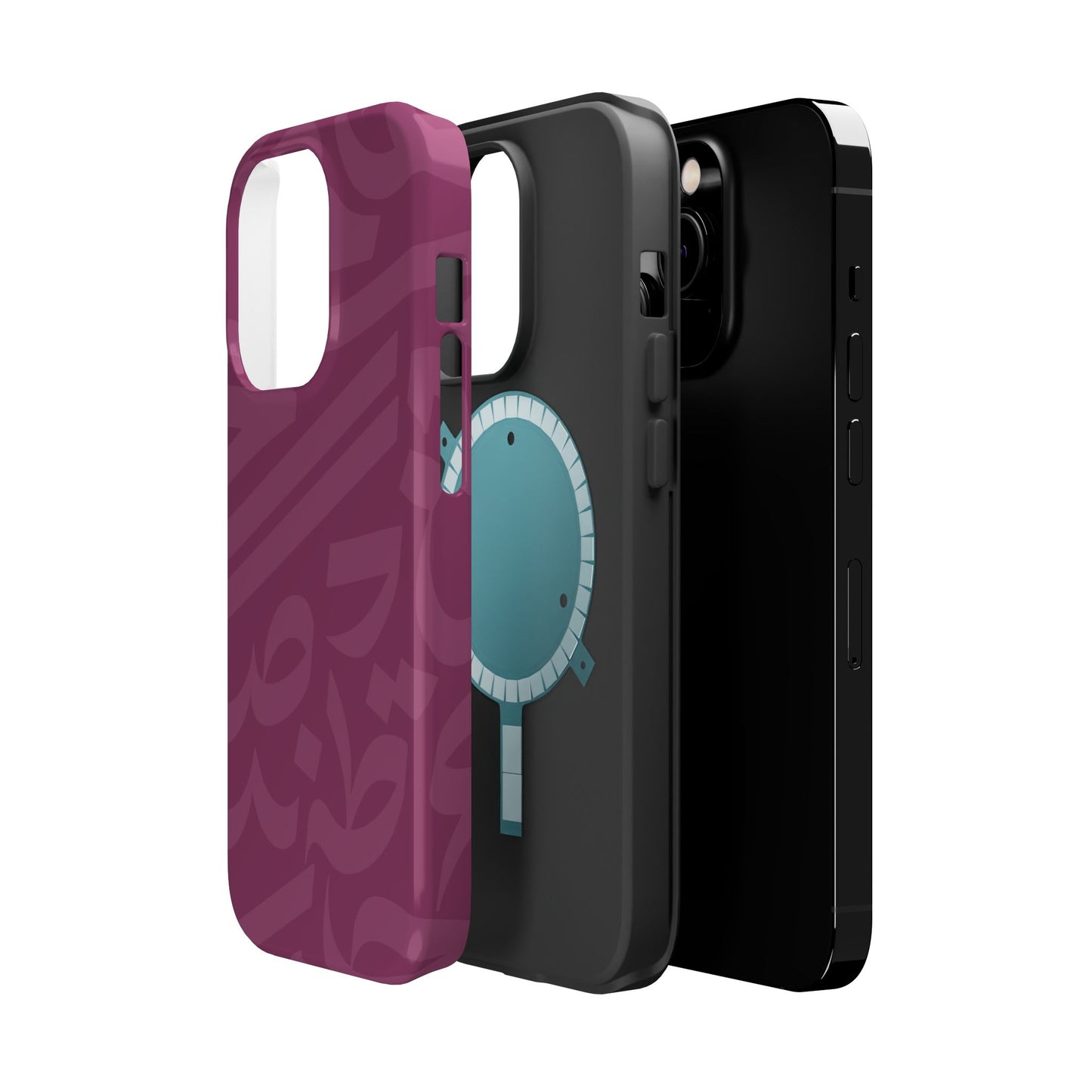 Pink calligraphy Design - Iphone Magnetic Tough Case