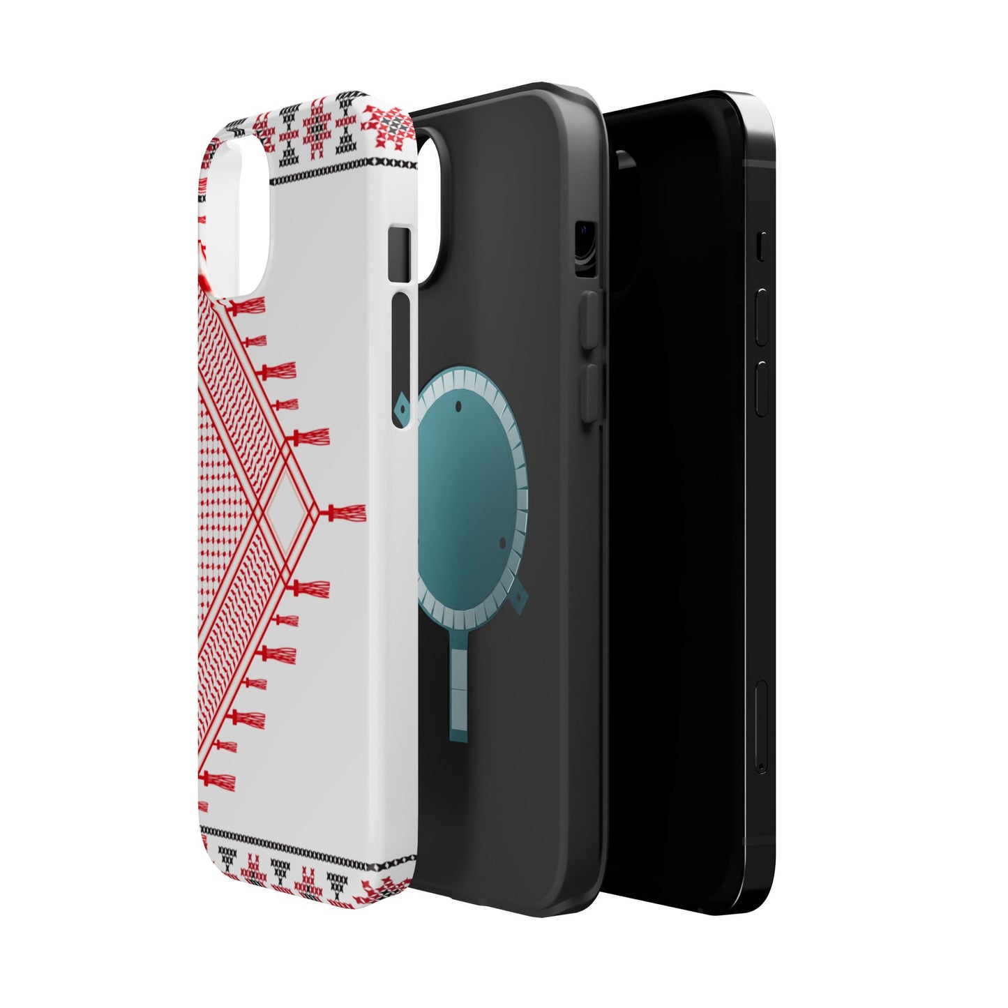 Red and White Hattah Design Iphone Magnetic Tough Case