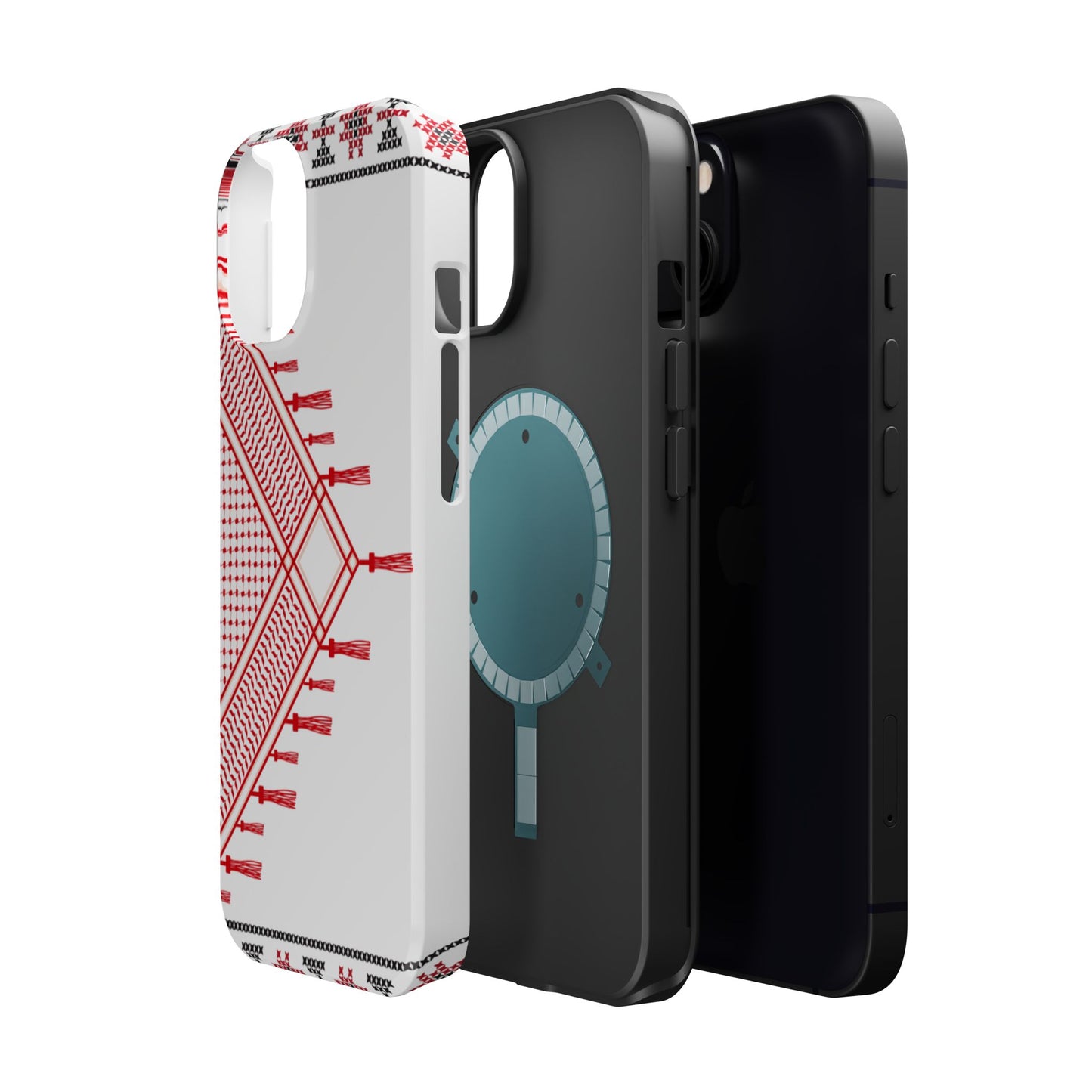 Red and White Hattah Design Iphone Magnetic Tough Case