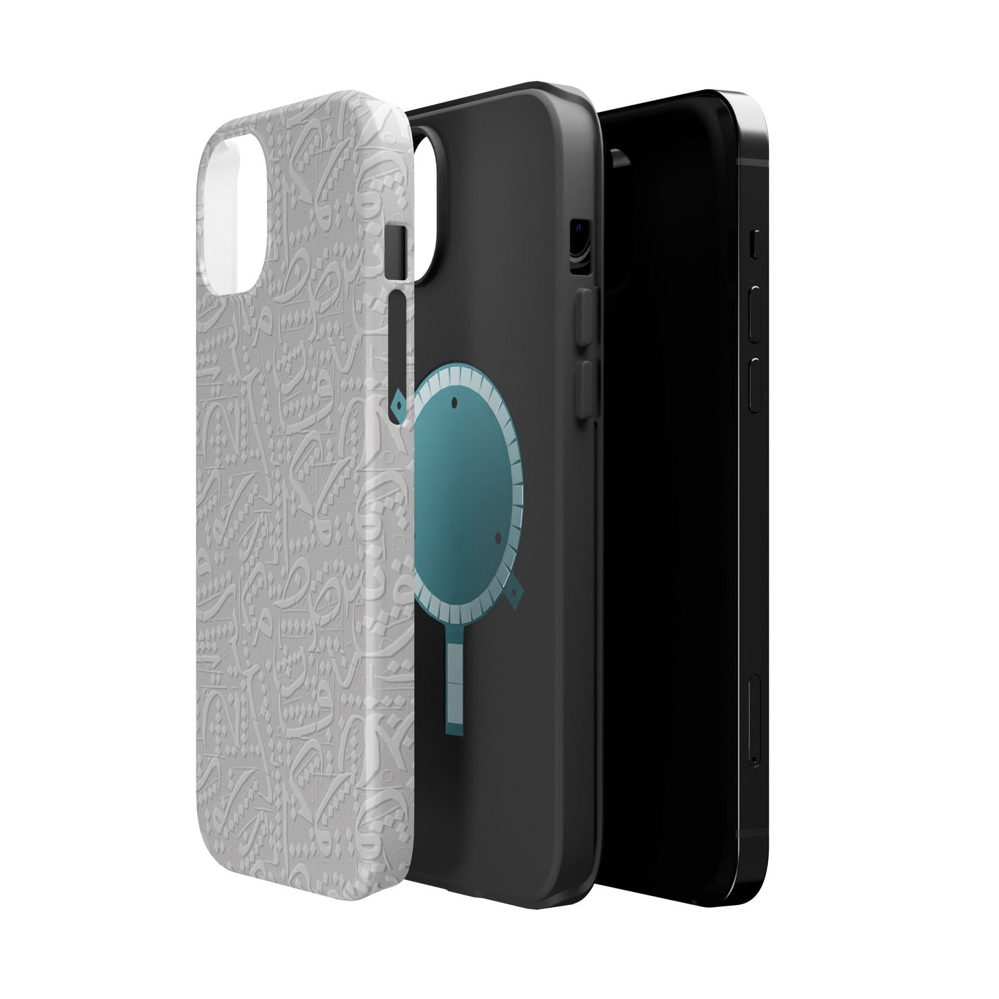 White Arabic calligraphy letters - Iphone Magnetic Tough Case