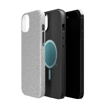 White Arabic calligraphy letters - Iphone Magnetic Tough Case