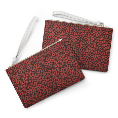 Tatreez Themed Clutch Bag, Stylish Purse