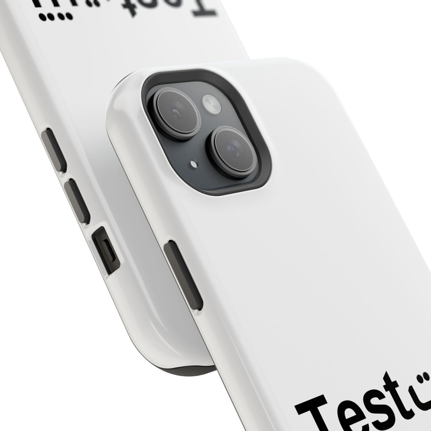 Magnetic Impact-Resistant Phone Case — Minimal "Test" Bilingual Design