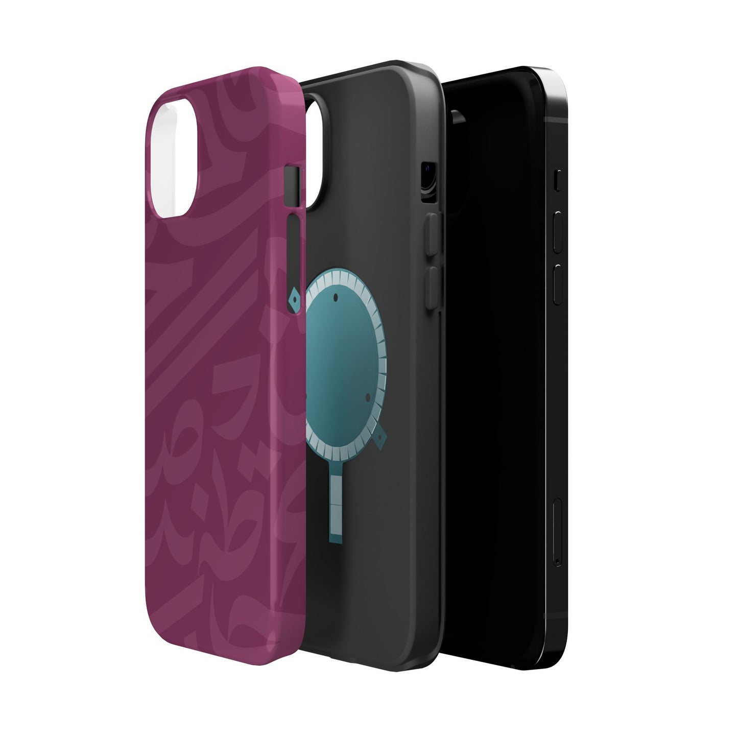 Pink calligraphy Design - Iphone Magnetic Tough Case