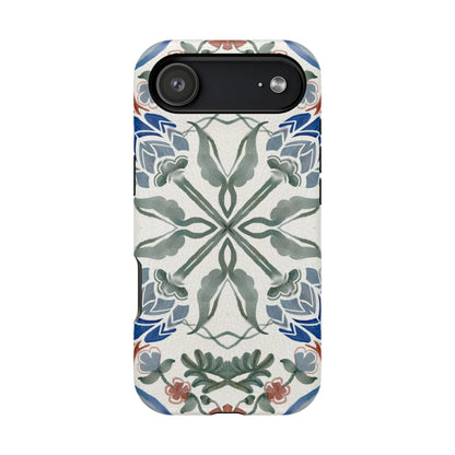 Blue flowers Iphone Magnetic Tough Cases