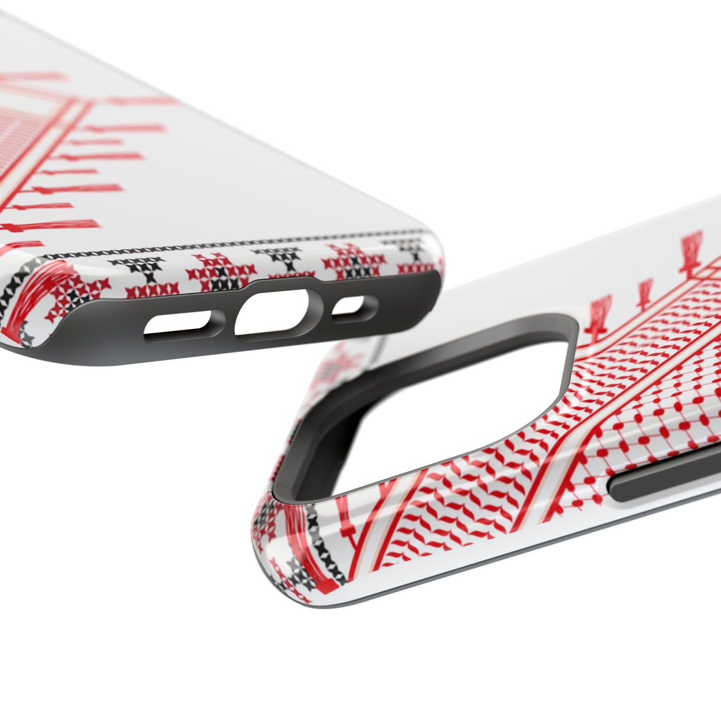 Red and White Hattah Design Iphone Magnetic Tough Case