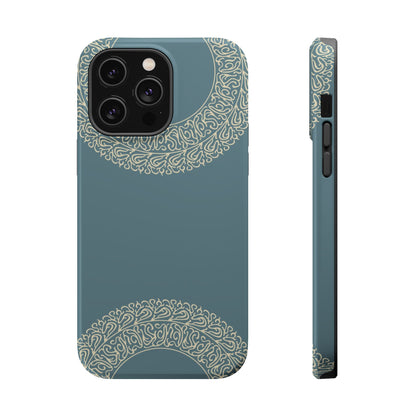 Beige geometric circle  Design - Iphone Magnetic Tough Case