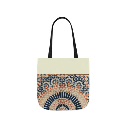 Moroccan Design Tote Bag, 3-Color Straps