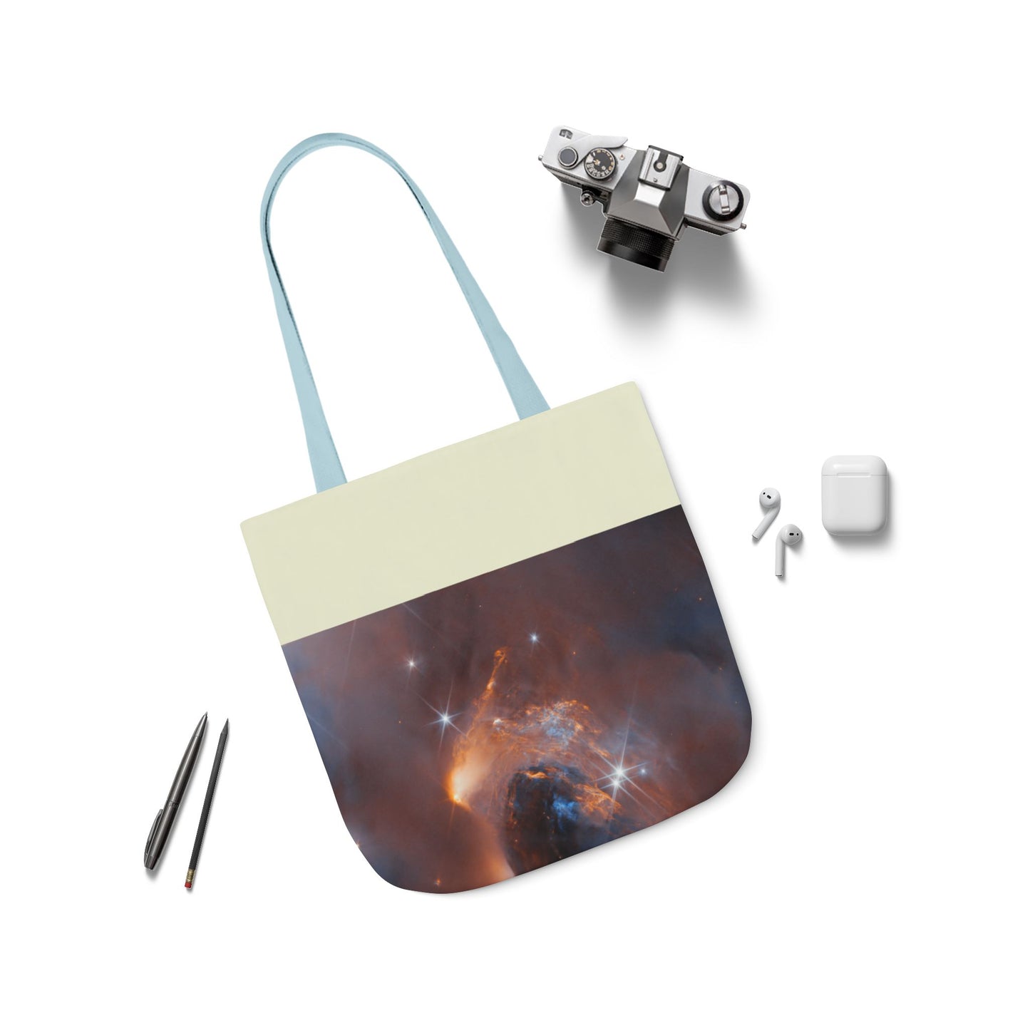 New-Born Star Canvas Tote Bag, 3-Color Straps