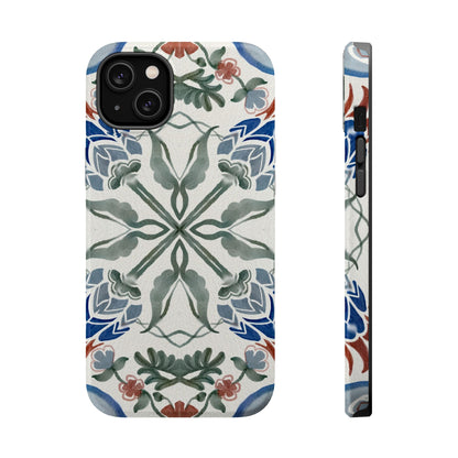 Blue flowers Iphone Magnetic Tough Cases