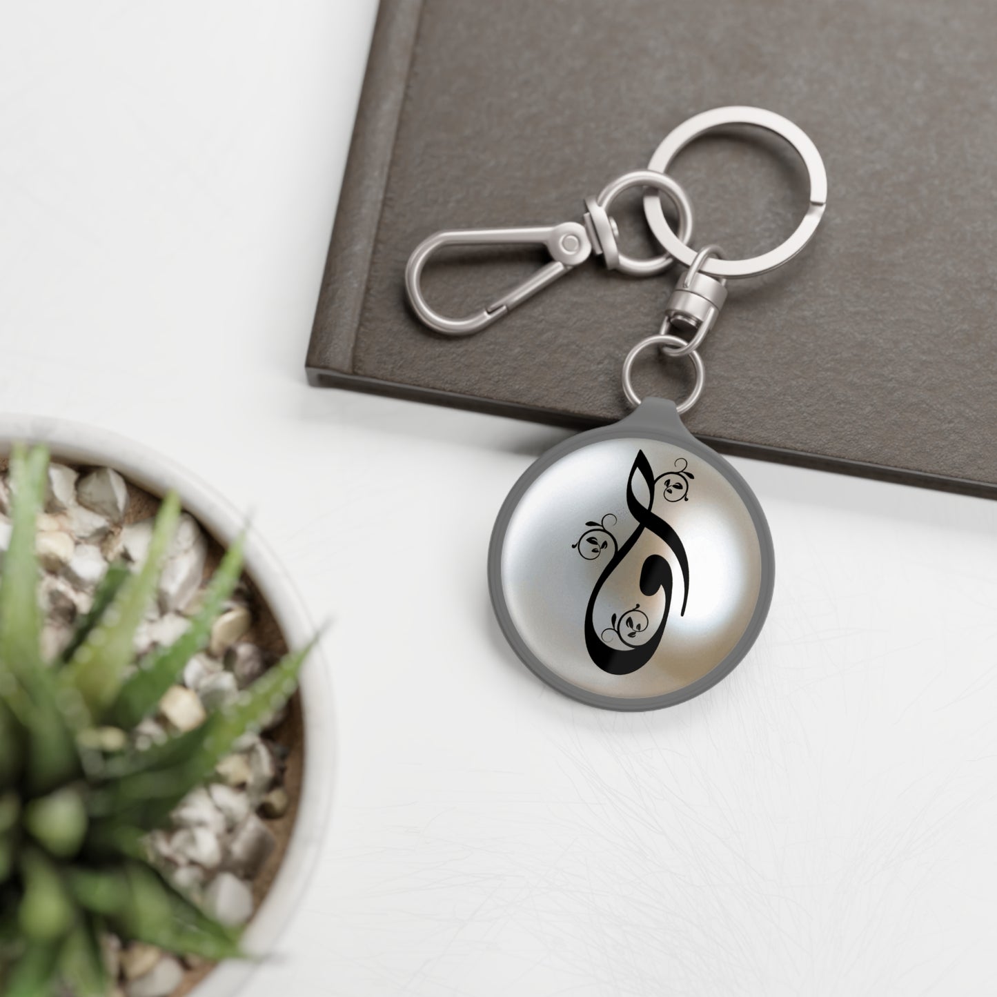 Waw “W” “و“ Arabic monogram charm/ key ring - Perfect Gift