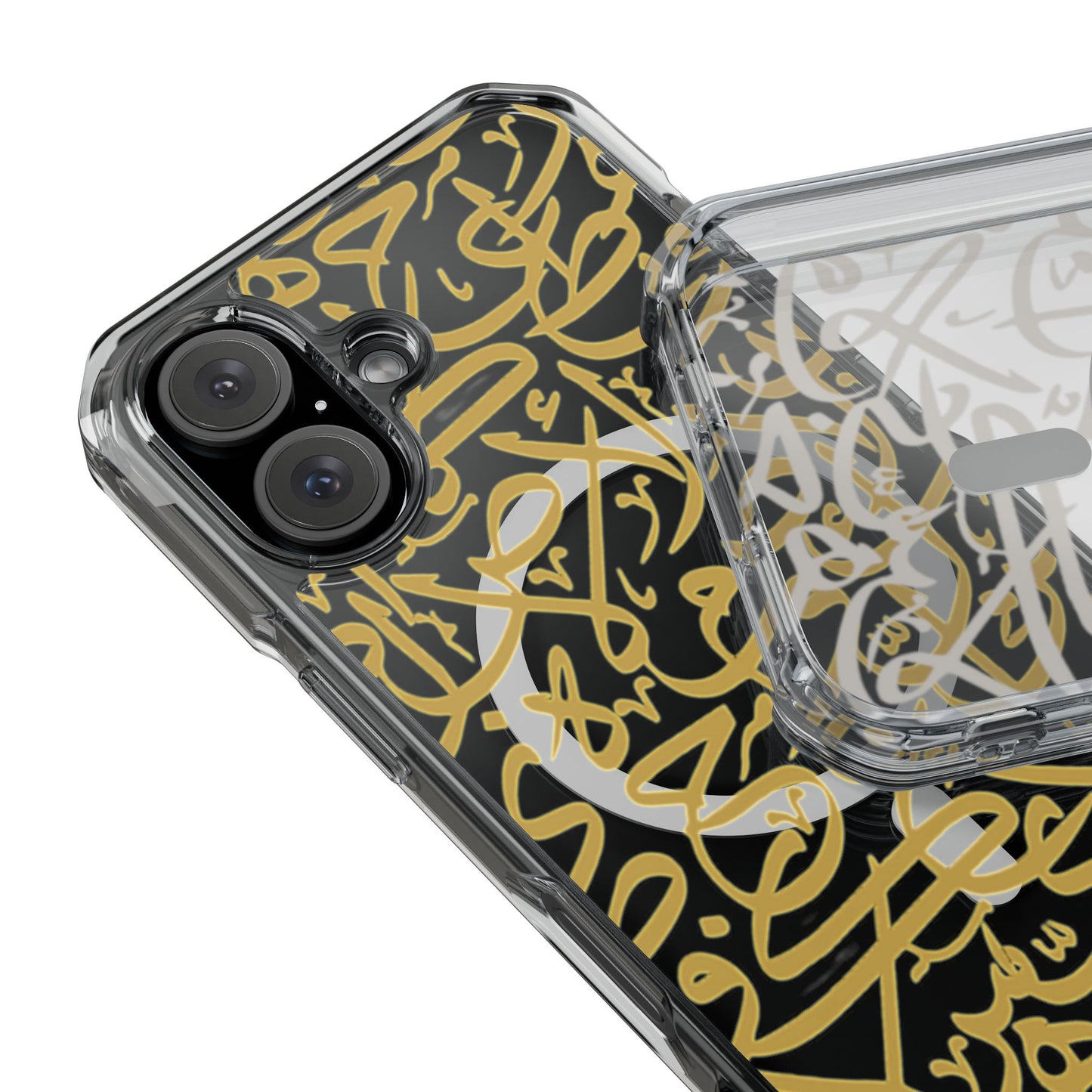 Golden Arabic calligraphy Letters  MagSafe Clear Phone Case