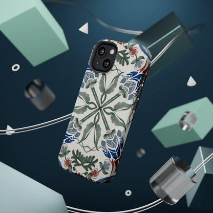 Blue flowers Iphone Magnetic Tough Cases