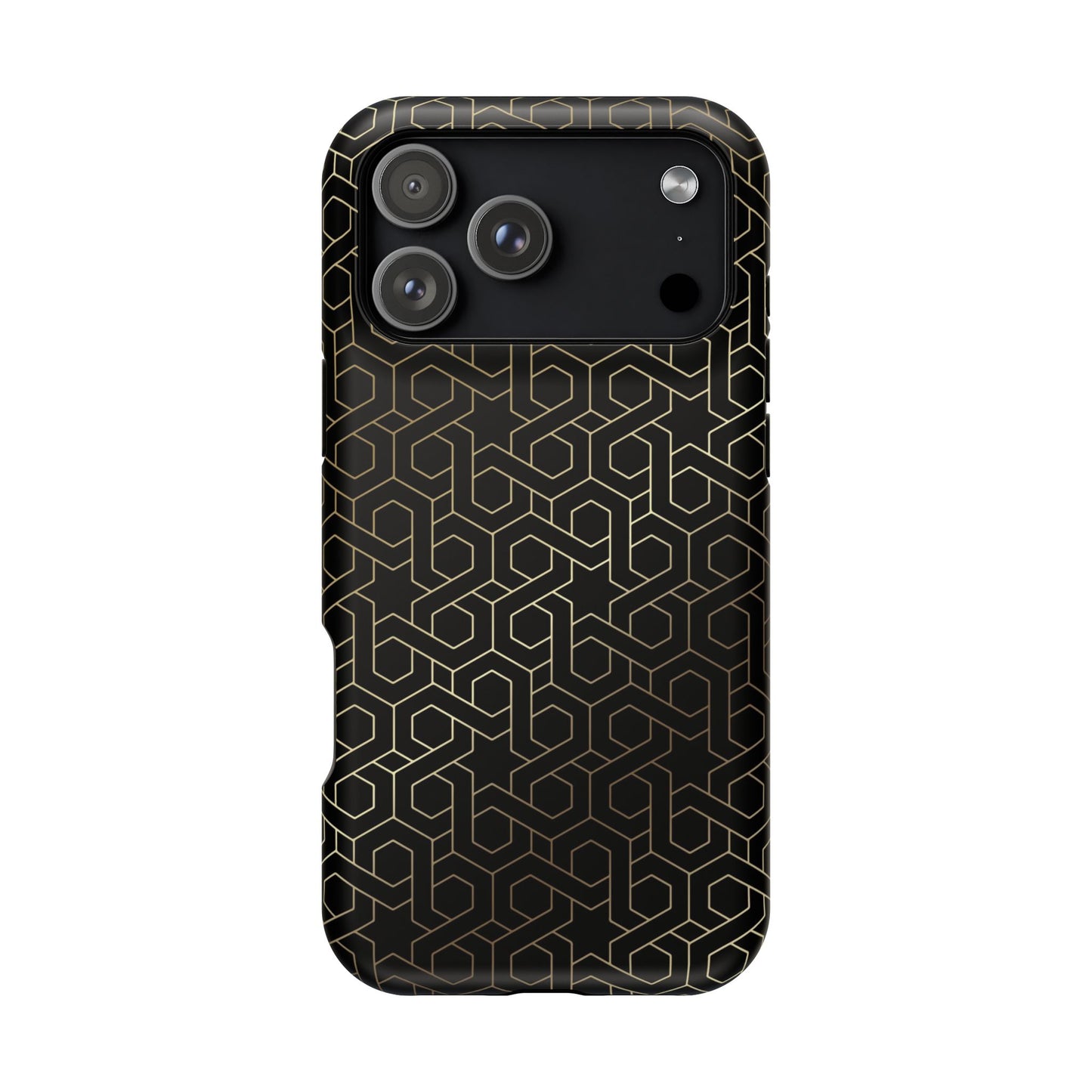 Black and Gold ⭐️ Geometric Design Iphone Magnetic Tough Case