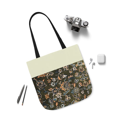 Rawdah Canvas Tote Bag, 3-Color Straps
