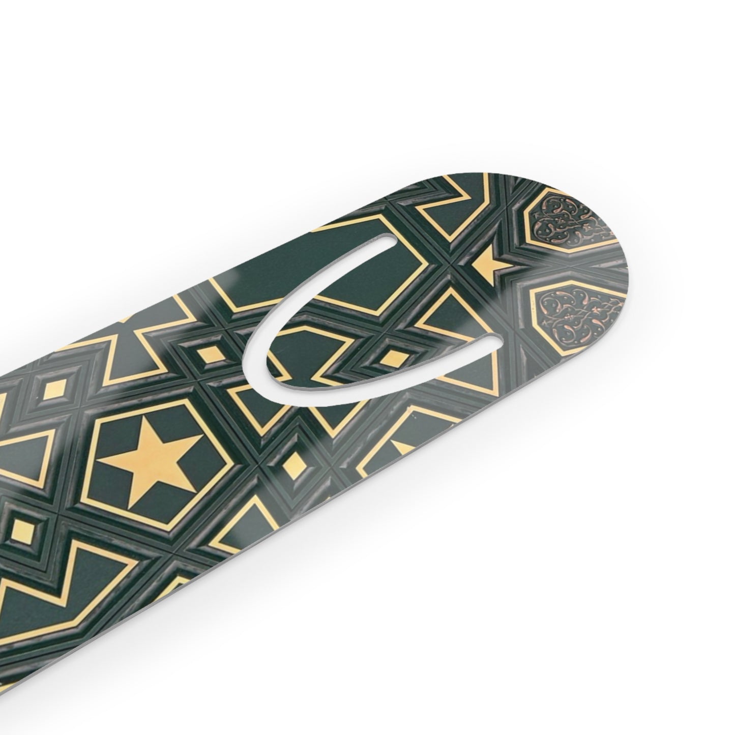Masjid Al Haram Elegant Geometric Pattern Bookmark - Stylish Metal Page Holder
