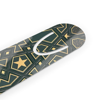 Masjid Al Haram Elegant Geometric Pattern Bookmark - Stylish Metal Page Holder