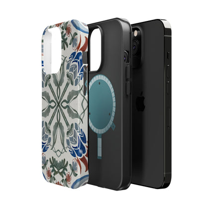Blue flowers Iphone Magnetic Tough Cases