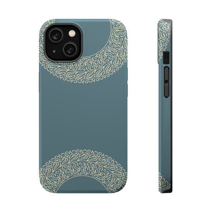 Beige geometric circle  Design - Iphone Magnetic Tough Case