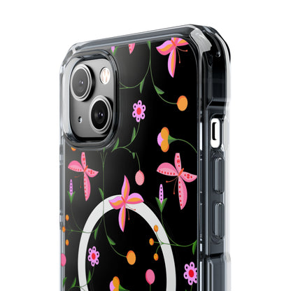 Pink Floral Garden  MagSafe Clear Phone Case