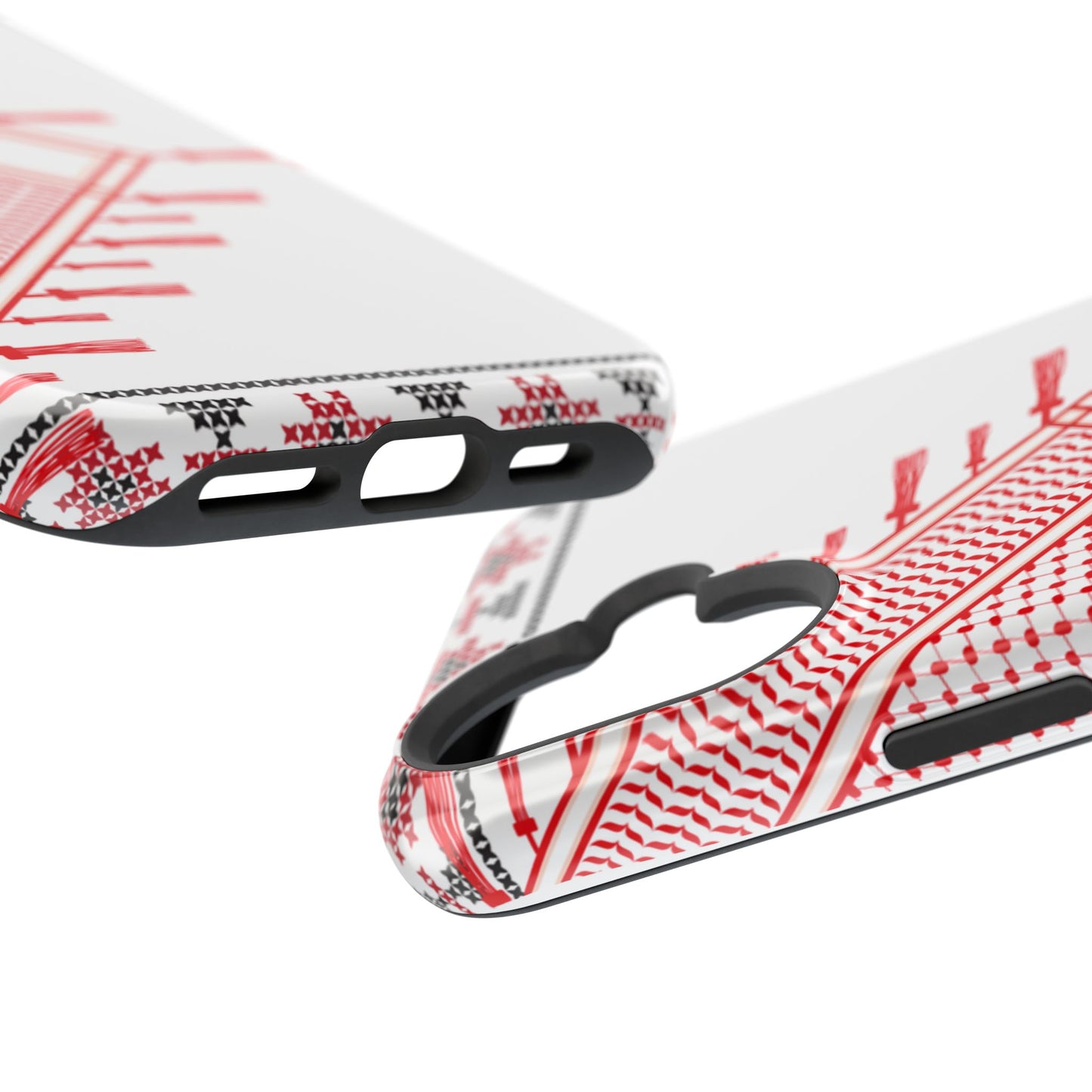 Red and White Hattah Design Iphone Magnetic Tough Case