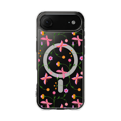 Pink Floral Garden  MagSafe Clear Phone Case