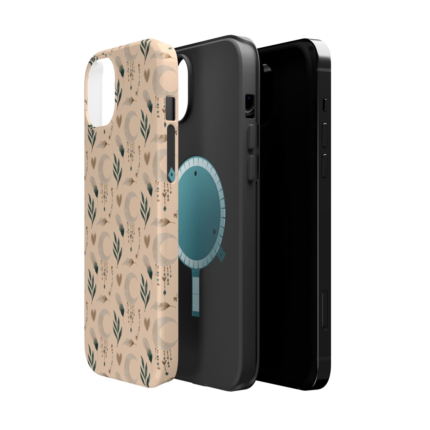 Crescent 🌙  and Hearts Design Iphone Magnetic Tough Cases
