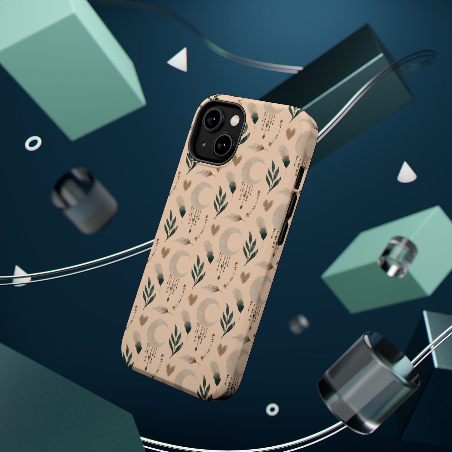 Crescent 🌙  and Hearts Design Iphone Magnetic Tough Cases