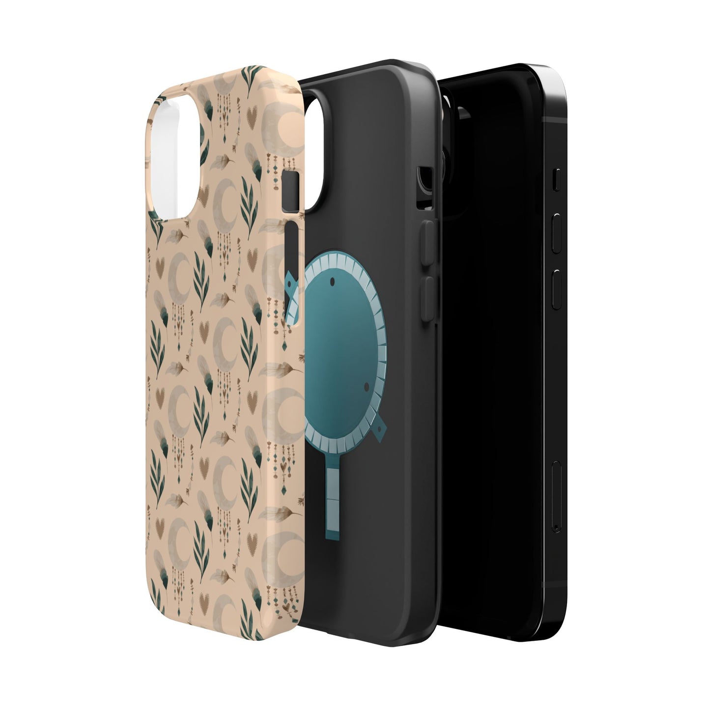 Crescent 🌙  and Hearts Design Iphone Magnetic Tough Cases