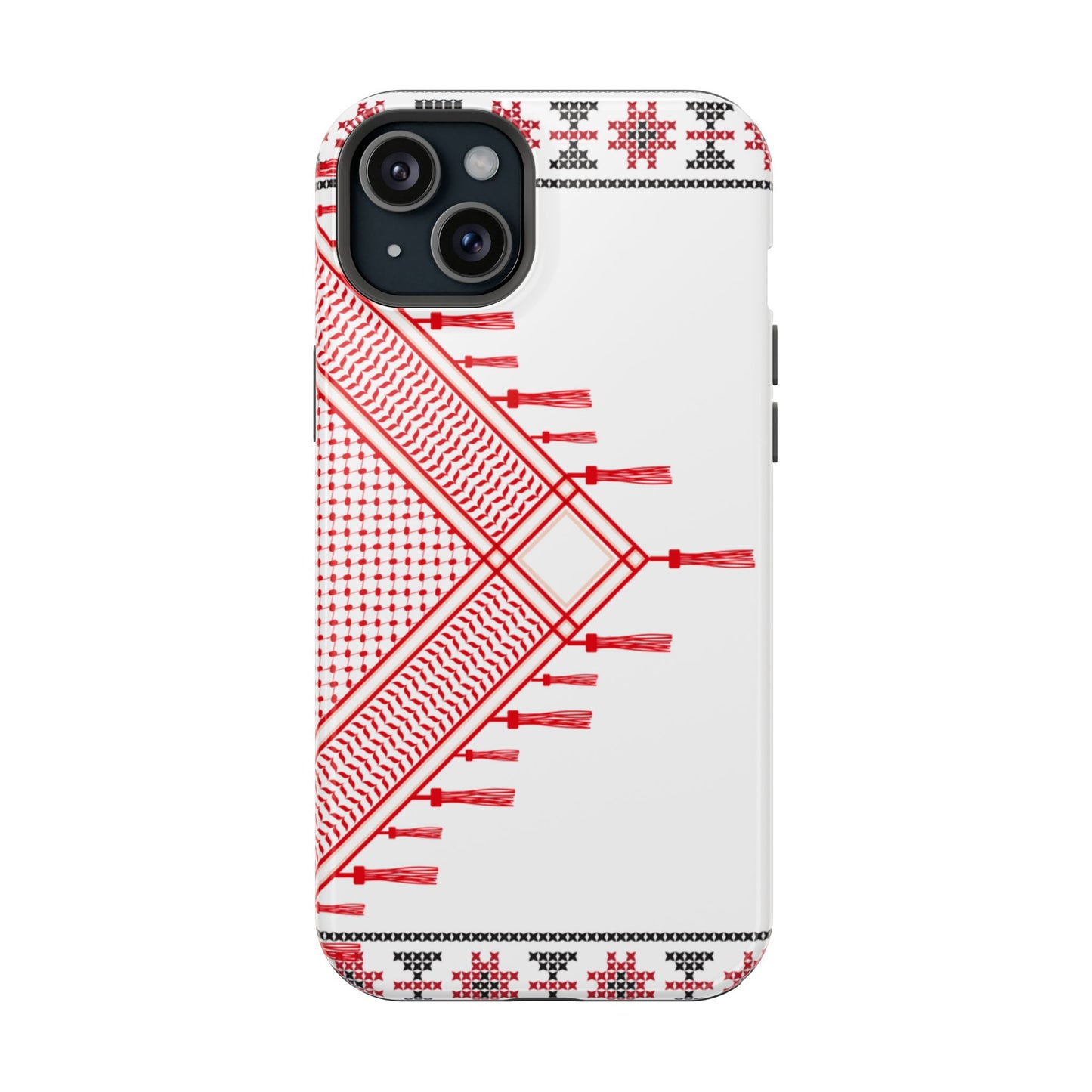 Red and White Hattah Design Iphone Magnetic Tough Case