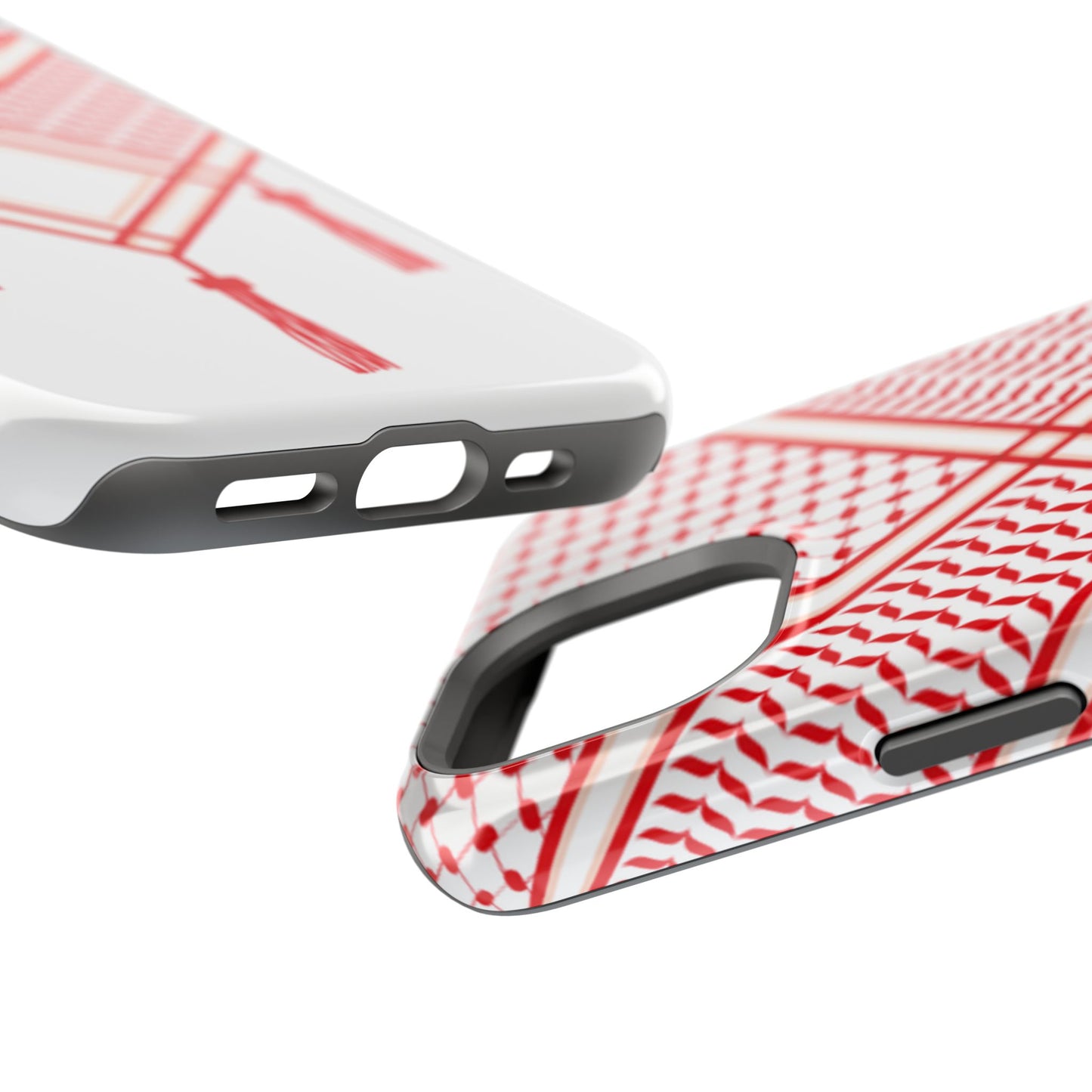 Red and White Shmagh Design Iphone Magnetic Tough Case