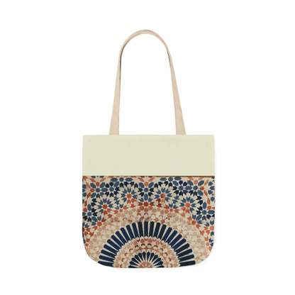 Moroccan Design Tote Bag, 3-Color Straps