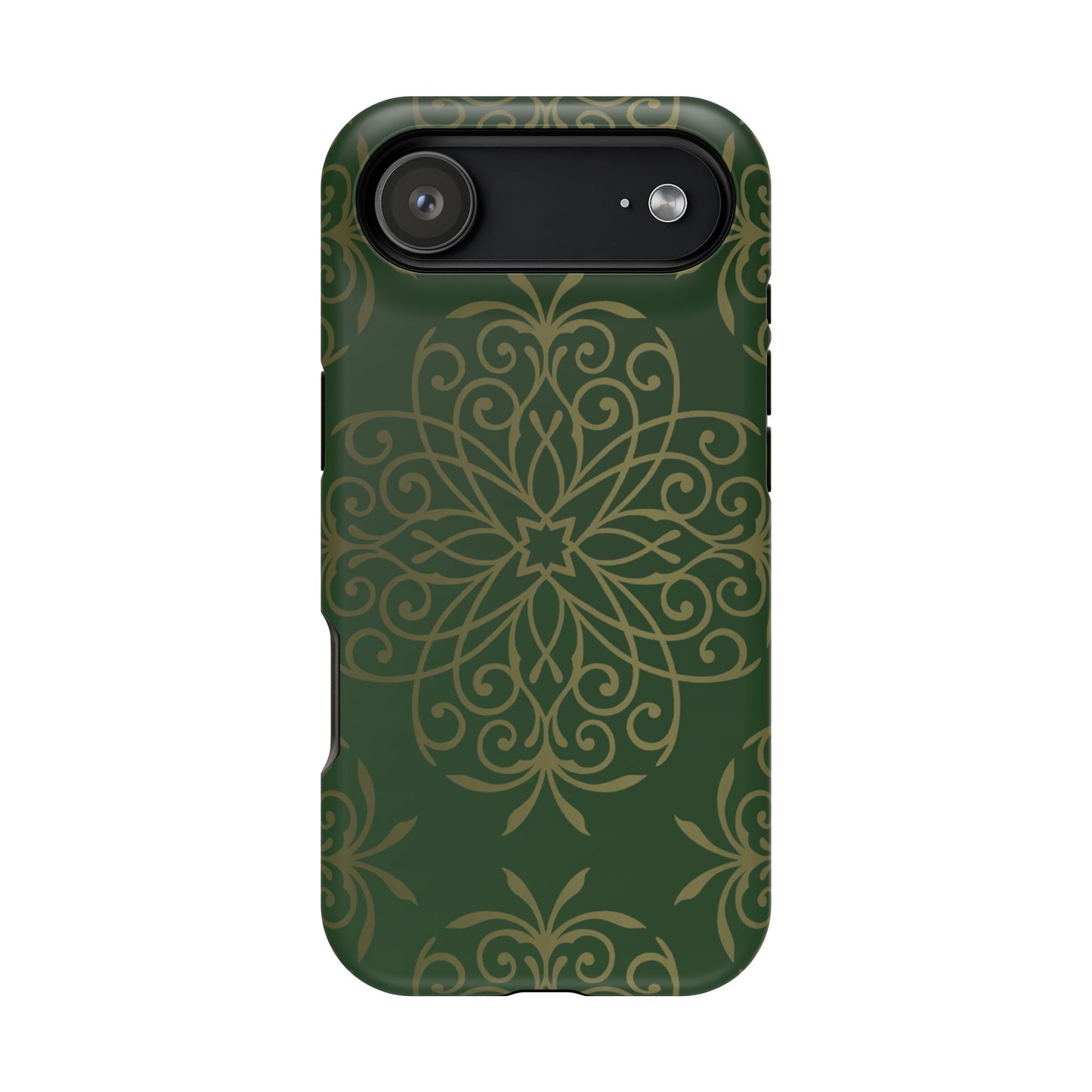 Gold and Green Flowery Design - Iphone Magnetic Tough Case