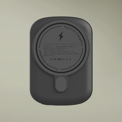 Rawdah Pattern Magnetic Powerbank — Portable Wireless Phone Charger
