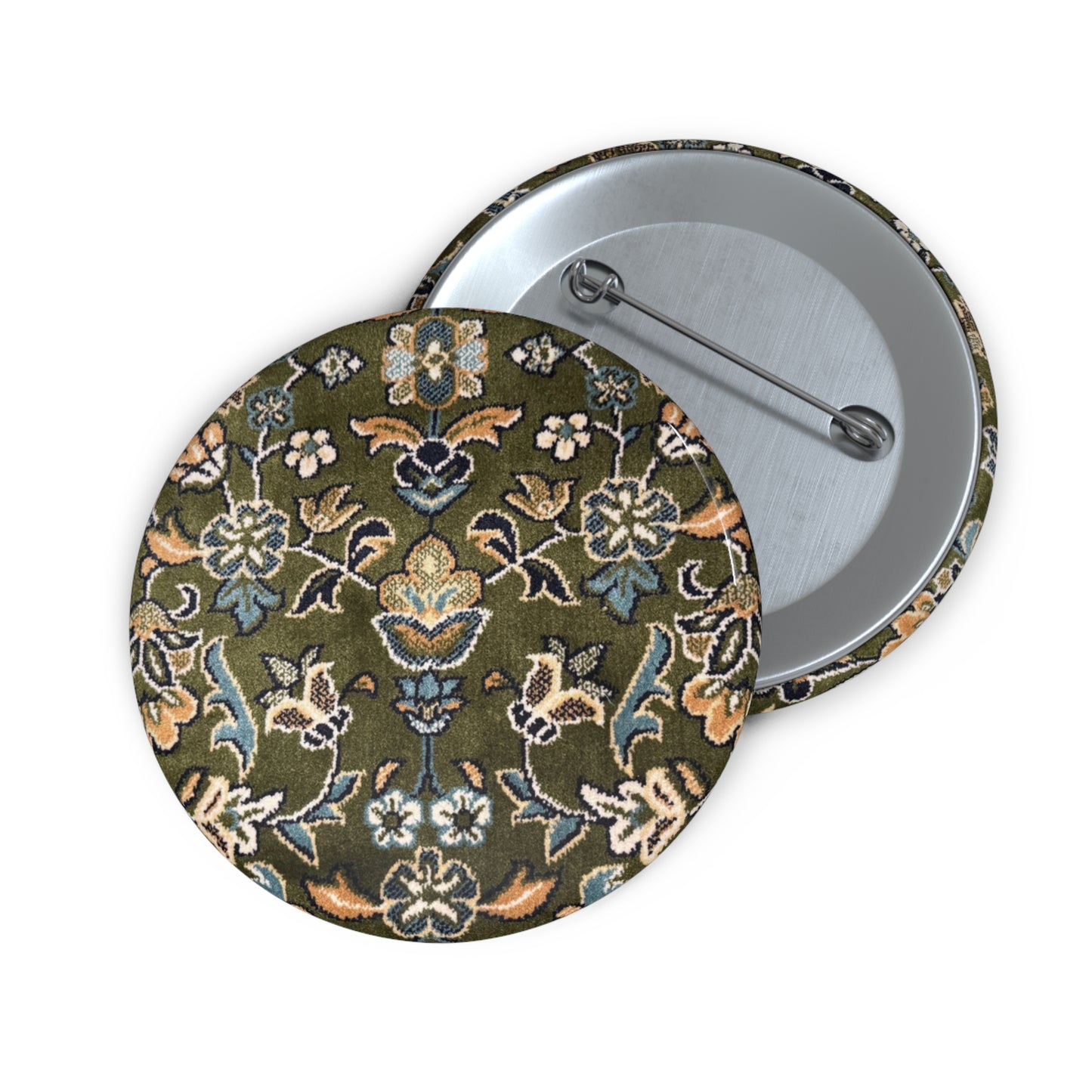 Rawdah Patterned Pin Buttons - Stylish, Unique Badges for Every Occasion