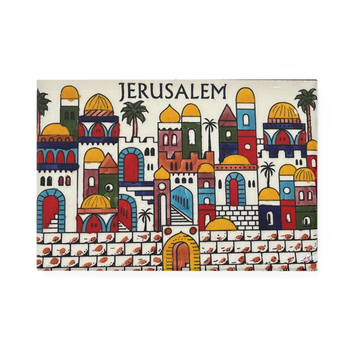 Jerusalem-Themed Button Magnet, Decorative Fridge Magnet, Art Magnet, Souvenir Gift, Home Decor, Travel Memorabilia