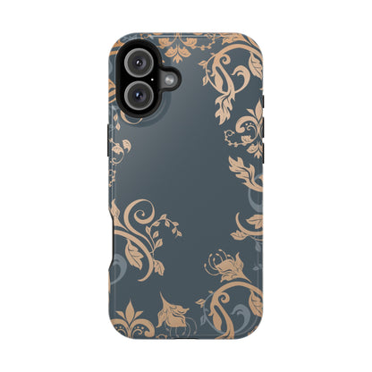 Gold flowers Iphone Magnetic Tough Cases