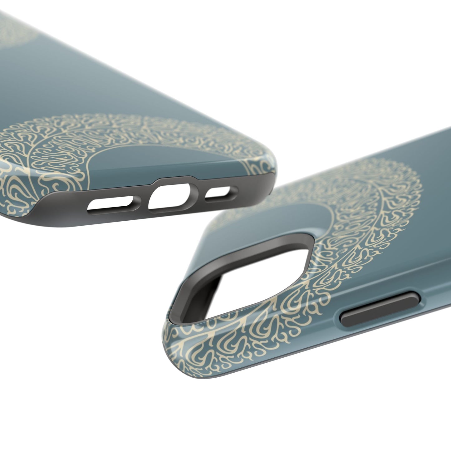 Beige geometric circle  Design - Iphone Magnetic Tough Case
