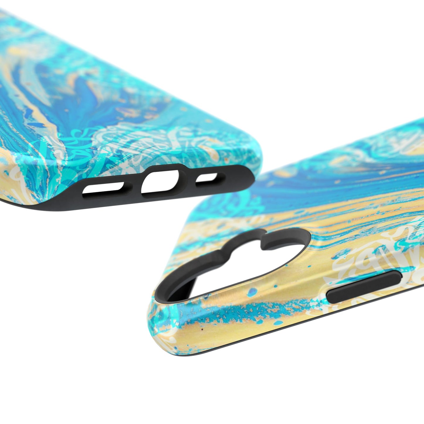 Arabic splash of Blue- Iphone Magnetic Tough Case
