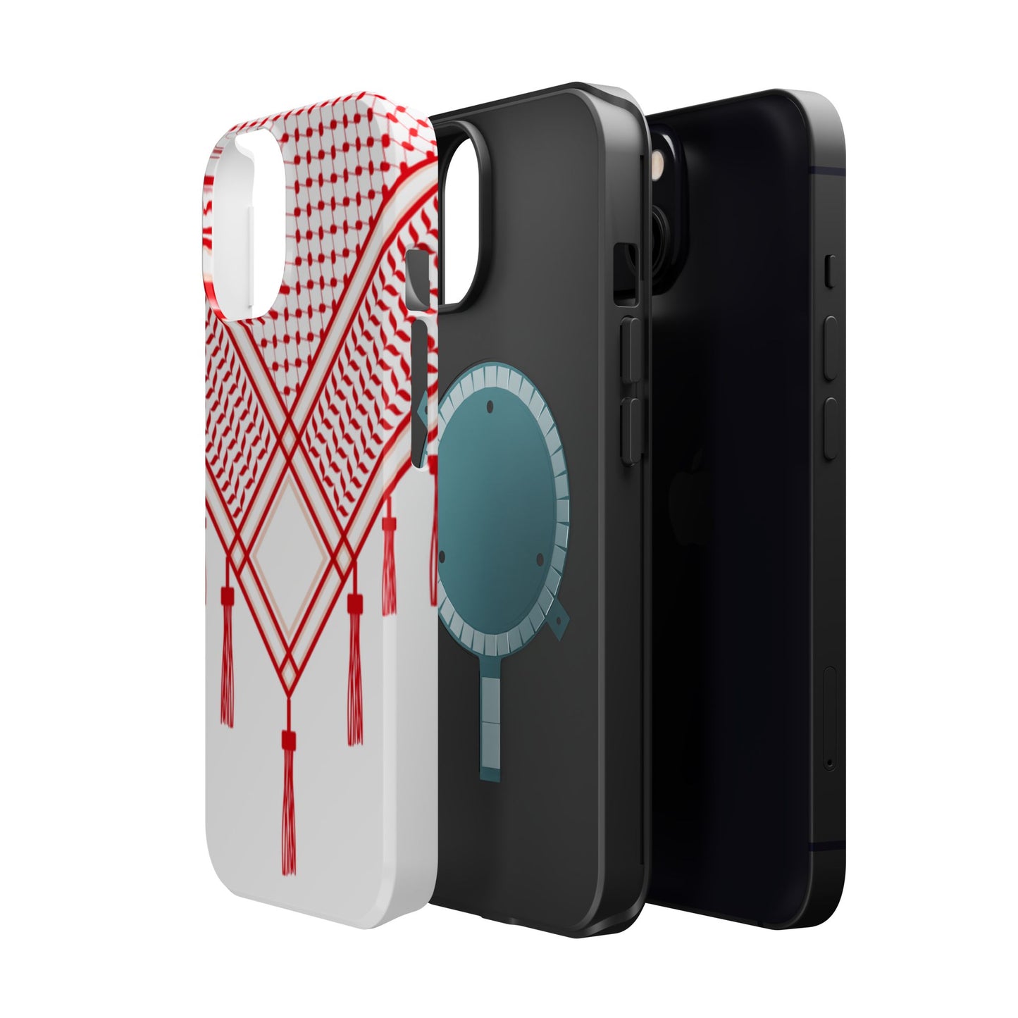 Red and White Shmagh Design Iphone Magnetic Tough Case