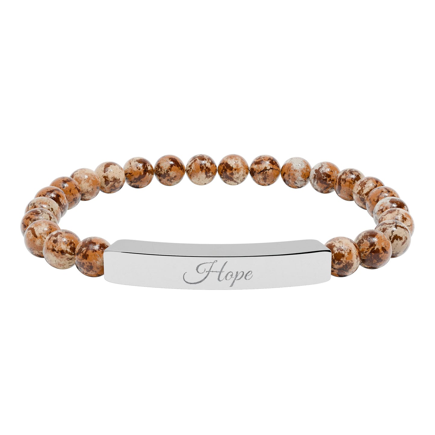 “Hope” Engraved Natural Stone Bracelet - Meaningful Gift for Mindfulness and Style