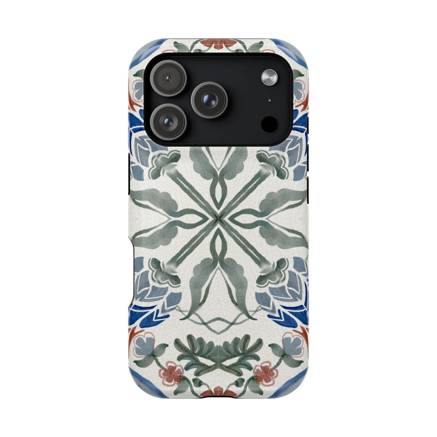 Blue flowers Iphone Magnetic Tough Cases